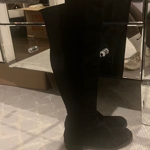 Stuart Weitzman 5050 Black Suede Over-the-Knee Boot